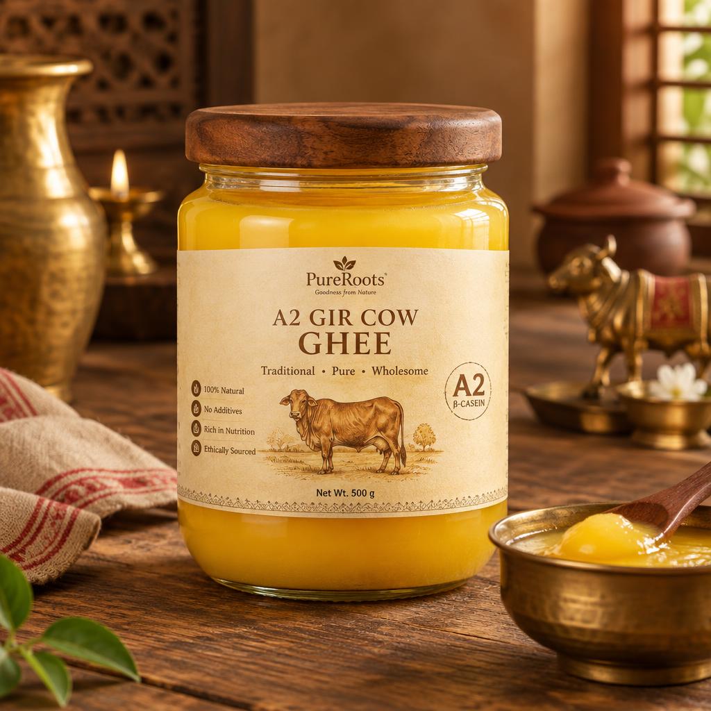 Rosier A2 Gir Cow Ghee, Traditional Bilona Method (1 Litre)